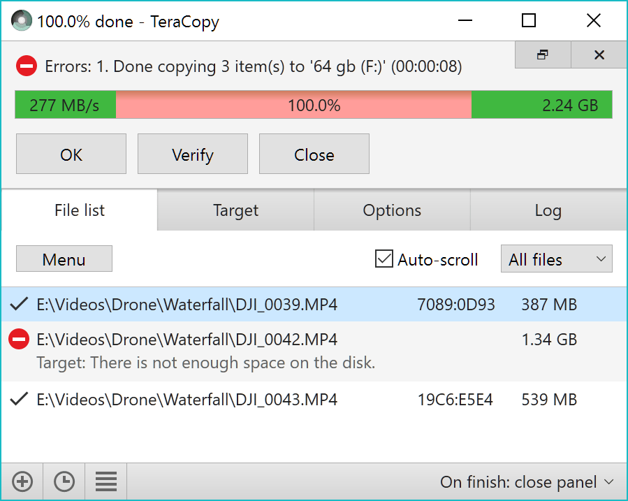 Copiare molti file senza errori su Windows