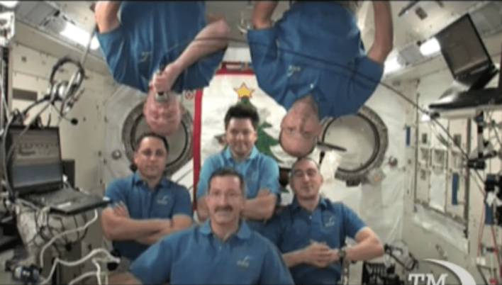 Gli astronauti della Iss augurano buon anno ai terrestri 2012