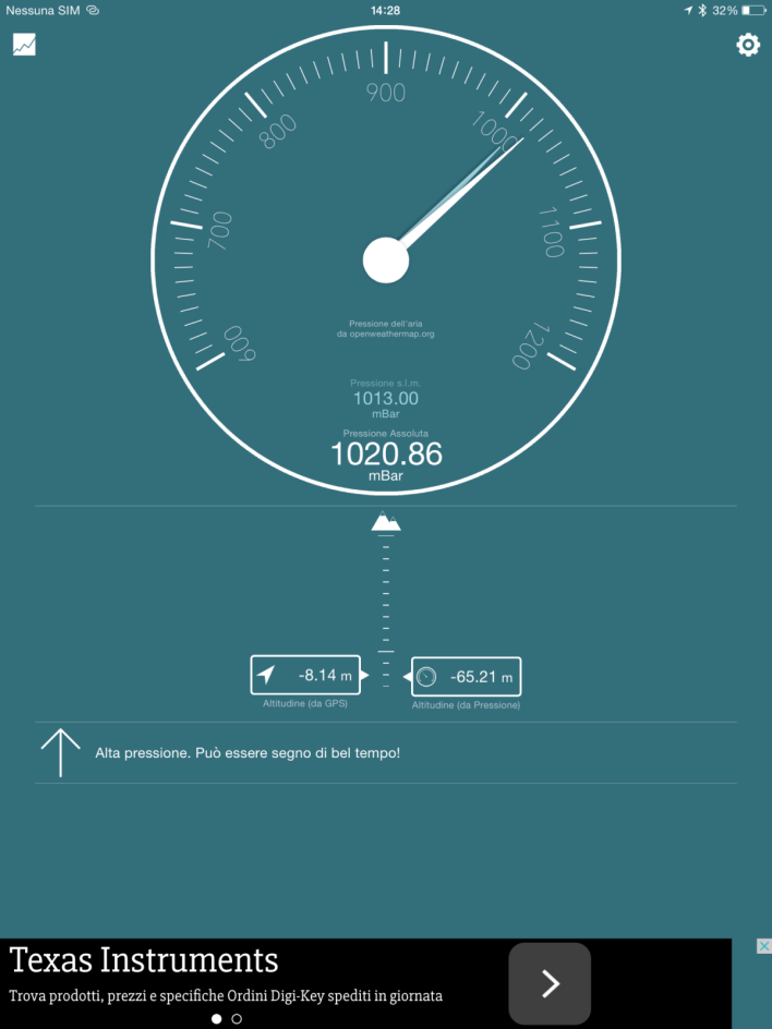 Bar-o-Meter un barometro in un app