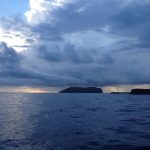 isola di Ventotene sotto un diluvio