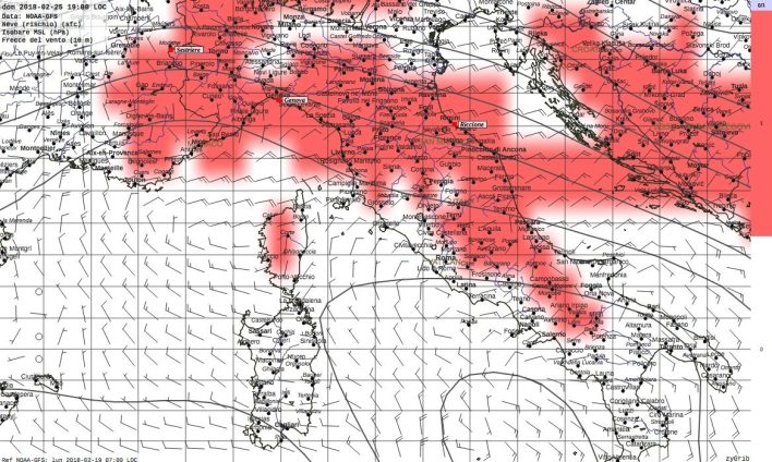 Domenica 25 arriva il grande freddo e NEVE…!