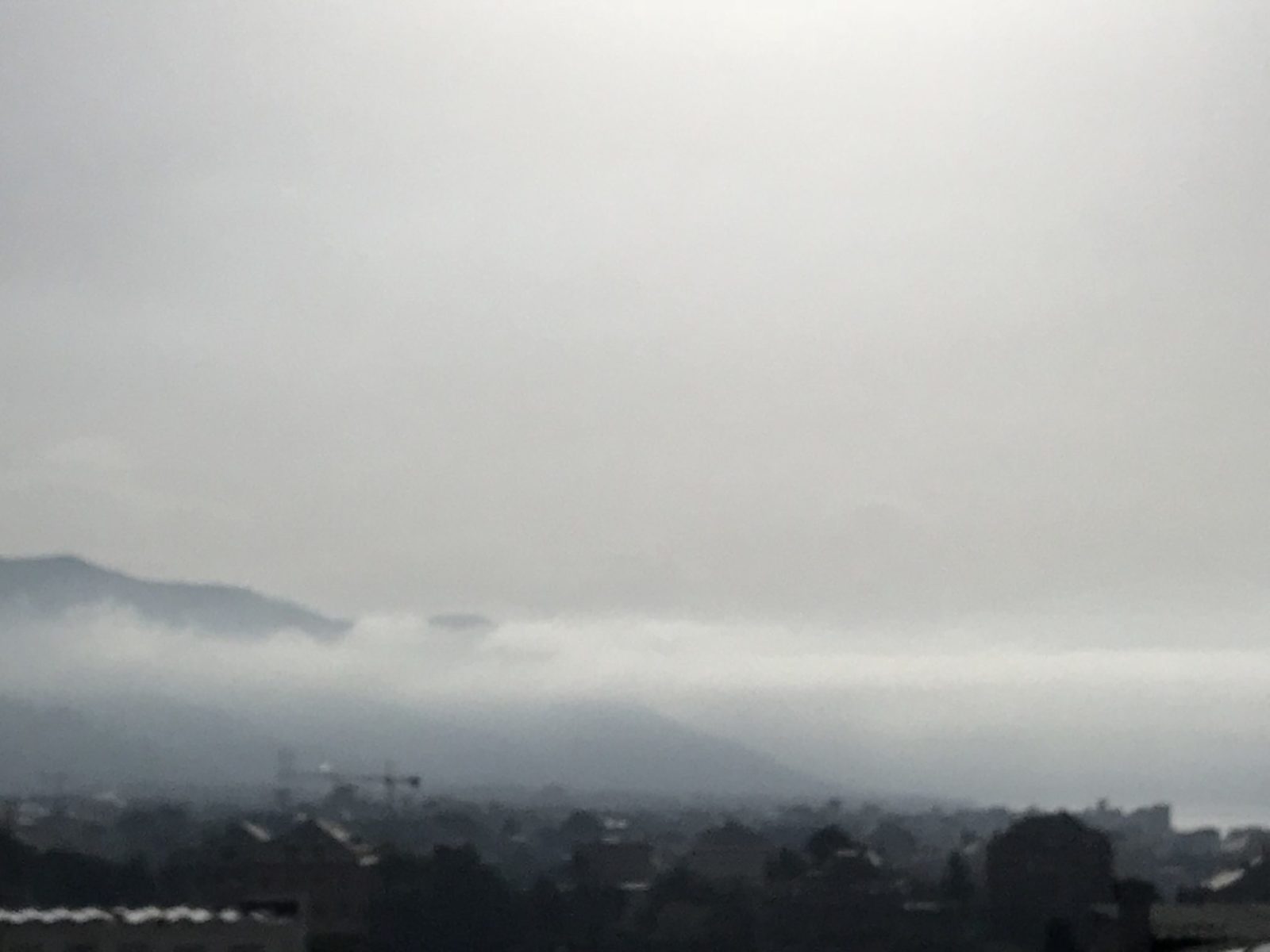 Fotografia del promontorio di Portofino e della parte levante della città di Genova, con la caliga