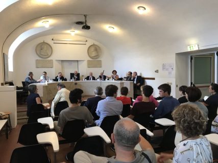 Aula Magna della facoltà di giurisprudenza di Urbino, durante il convengo du Mark Edward Kleckner