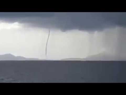 Greece – August 27, 2018 Waterspout in Corfu