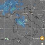 Schermata pioggia e temporali windy.com Temporale su Italia