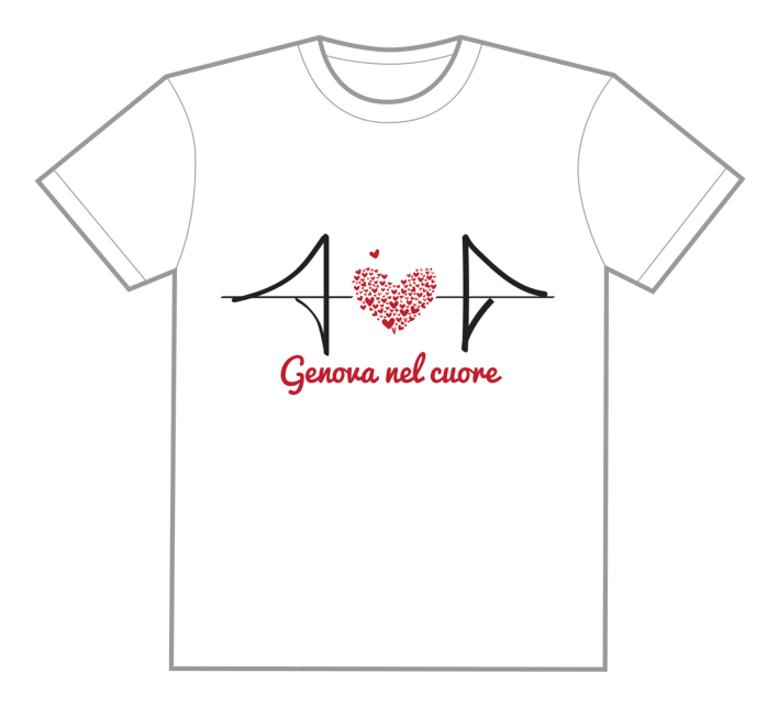 Magliette “Genova nel cuore” e c/c per donazioni
