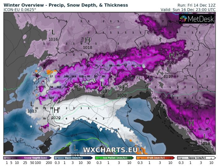 Lunedì neve su Genova, Liguria, Toscana e Emilia