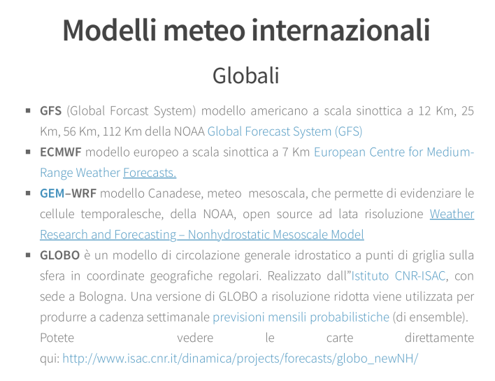 Screenshot articolo Modelli meteo