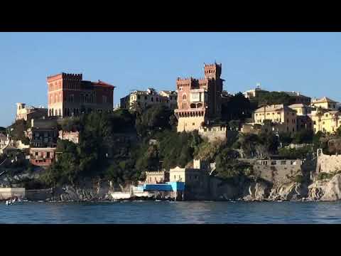 VIDEO Capo Santa Chiara of Genoa seen from the sea