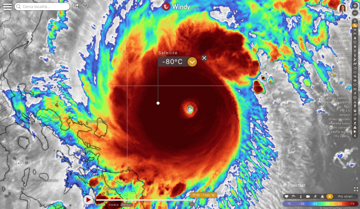 Super Typhoon GONI: 190 knots of gust expected from the Spaghetti model …!